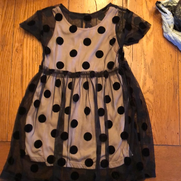 H&M Other - Girls black polka dot dress